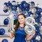 18th Birthday Decorations Navy Blue Silver,18th Birthday Balloon Garland Party Decorations with Number 18 Foil balloons,Happy Birthday Banner for Boys Girls 18th Birthday Party Decorations
